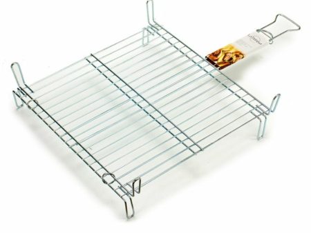 Grill Double 50 x 50 cm Zinc-plated steel (5 Units) Online Hot Sale