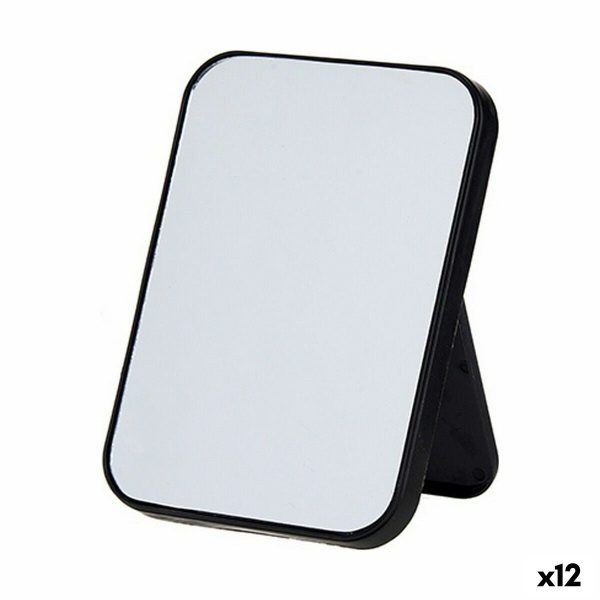 Mirror with Mounting Bracket White Black polypropylene 1,7 x 20 x 14 cm (12 Units) Hot on Sale