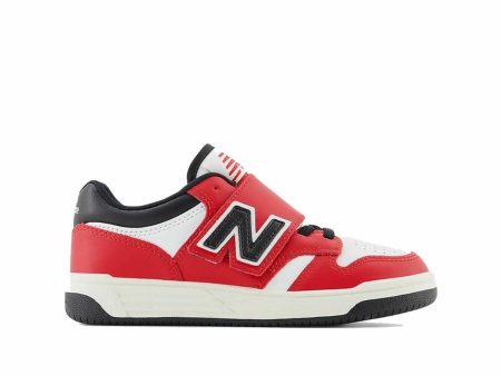 Sports Shoes for Kids New Balance 480 HOOK LOOP White Red Tomato Cheap