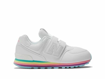 Sports Shoes for Kids New Balance 574 Core Hook Loop White Supply