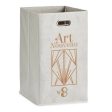 Basket Art Nouveau White Golden Cardboard 60 L 35 x 57 x 35 cm Foldable Supply