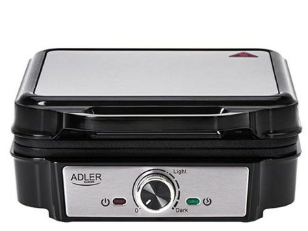 Waffle Maker Adler AD 3083 Black Silver 1800 W Supply