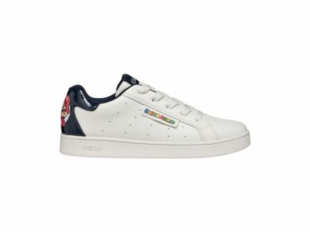 Casual Trainers Geox Eclyper White Navy Blue Fashion