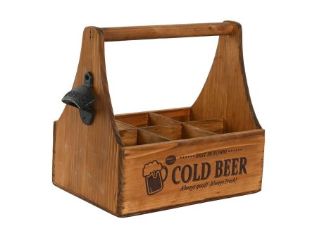 Box Home ESPRIT Cold Beer Brown Metal Fir wood 6 bottles 27 x 19 x 26 cm Cheap