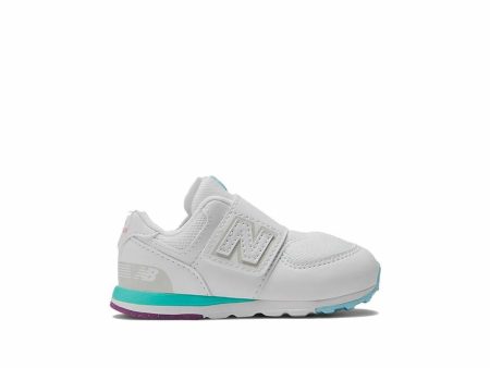 Sports Shoes for Kids New Balance 574 NEW-B HOOK LOOP White on Sale