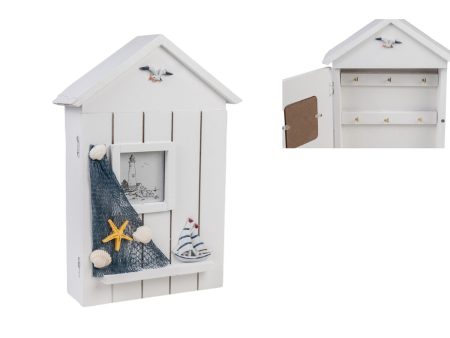 Key cupboard Romimex White 20 x 31 x 7 cm Small house Supply